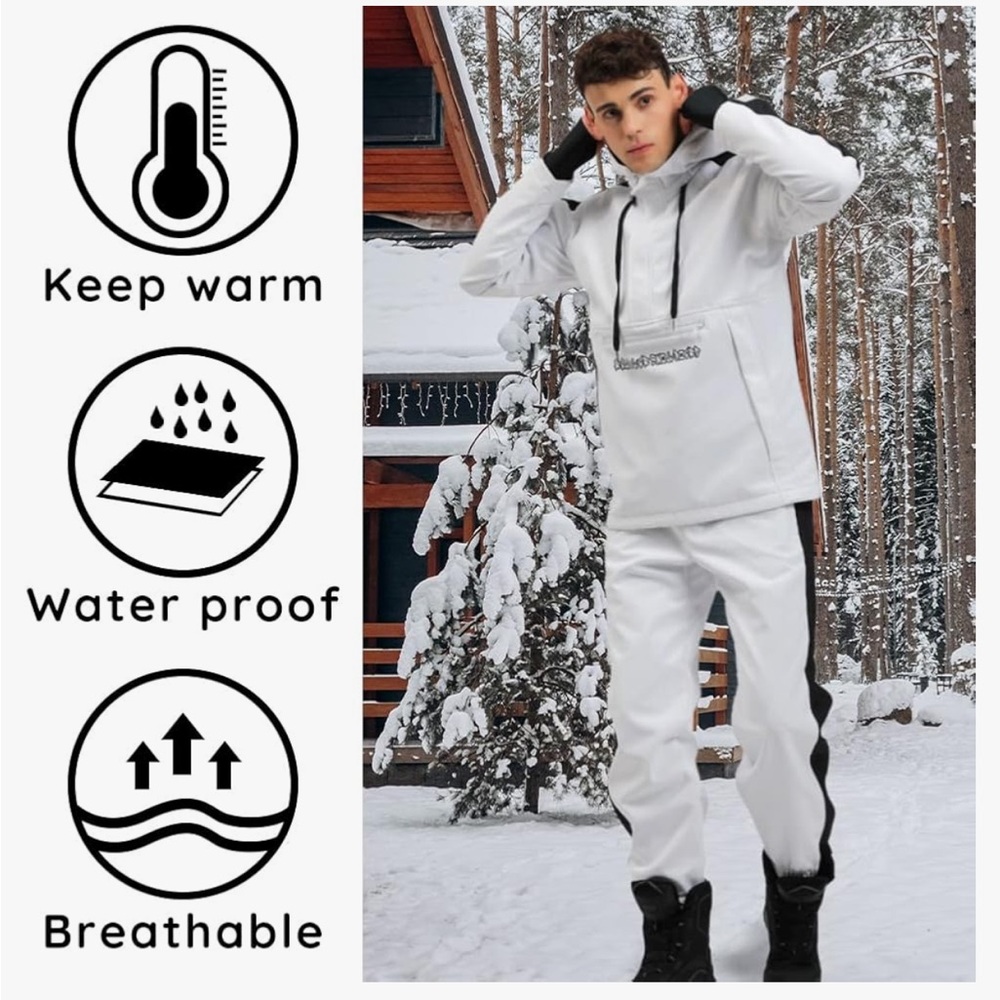 DOOREK Unisex 10K Waterproof
Insulated Snowboard Ski Anorak
Jacket Pullover S